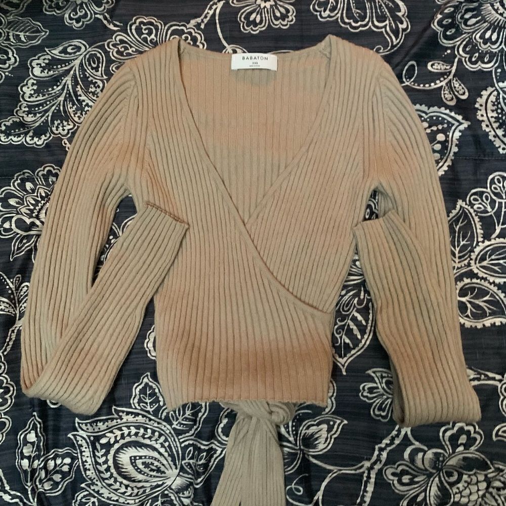 Babaton ARITZIA Ribbed Crop Top XXS